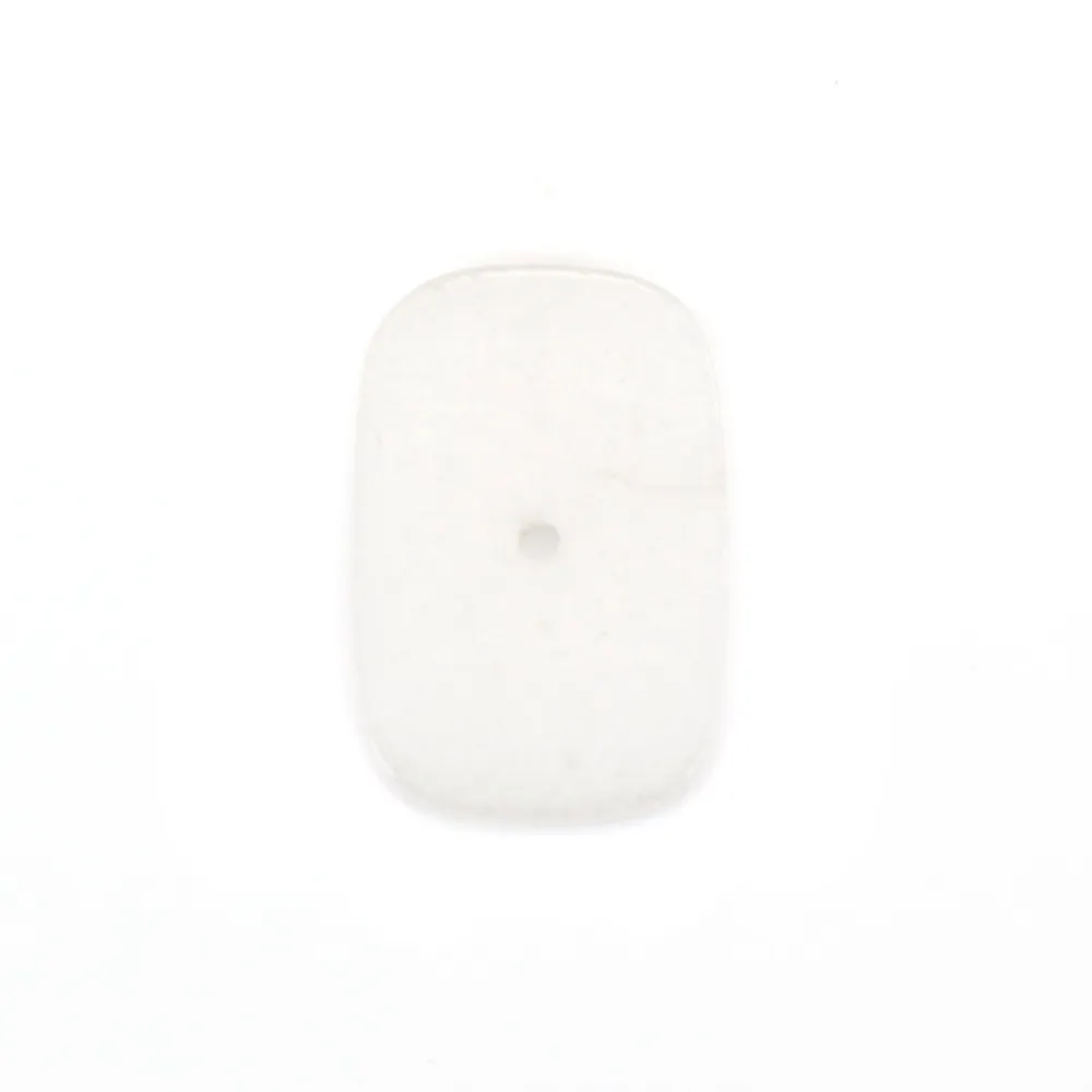 Cabochon Jade blanc rectangle 13.5x20mm x 1pc