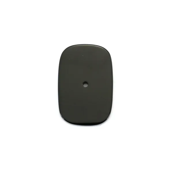 Cabochão de ônix preto retângulo 13.5x20mm x 1pc
