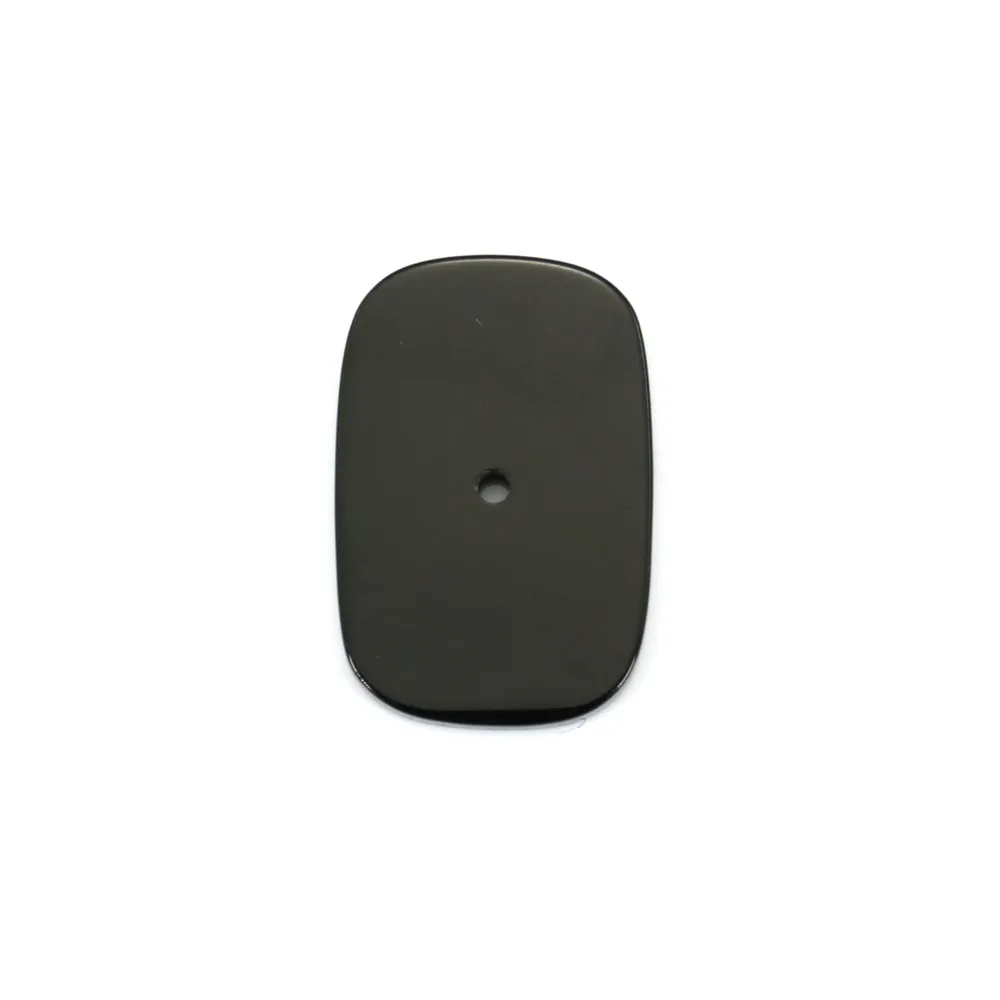 Cabochon Onyx noir rectangle 13.5x20mm x 1pc