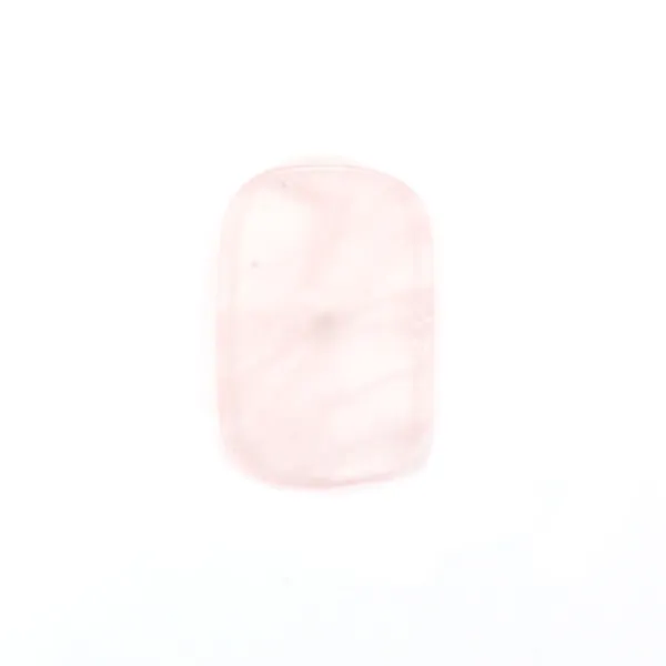 Cabochon Quartz rose rectangle 13.5x20mm x 1pc