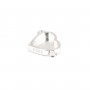 Spacer for heart cabochon 9x10mm - Silver 925 x 1pc