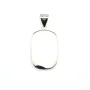 Pendant holder for rectangle & round cabochon - Silver 925 x 1pc