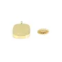 Suporte de pingente para cabochão retangular e redondo - Ouro x 1 unidade
