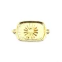 Espaçador para cabochão retangular e redondo - Ouro x 1 unidade