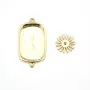 Distanziatore per cabochon rettangolari e rotondi - Oro x 1 pz