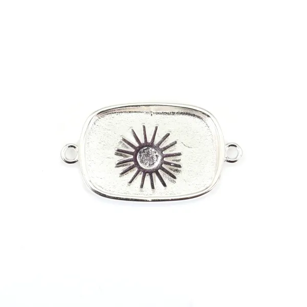 Distanziatore per cabochon rettangolari e rotondi - Argento 925 x 1 pz