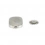 Intercalaire pour cabochon rectangle & rond - Argenté x 1pc