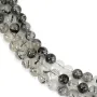 Quartz rutile noir 8mm x 40cm
