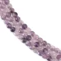 Lépidolite rond plat facetté 4mm x 39cm