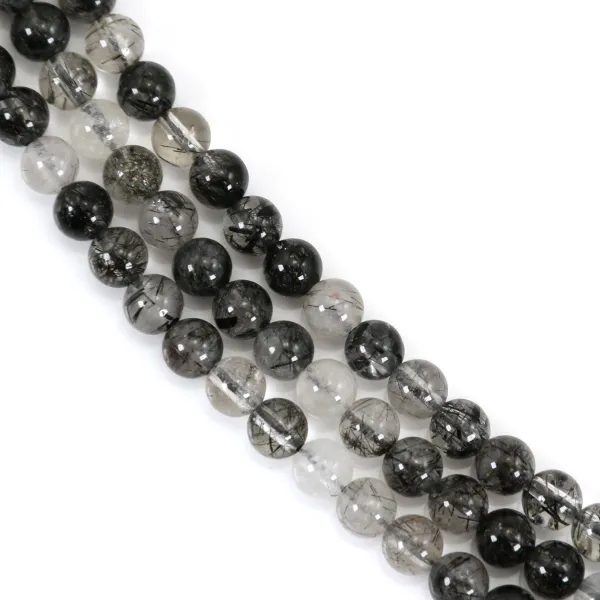 Quartz rutile noir 4mm x 40cm