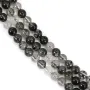 Quartz rutile noir 4mm x 40cm