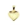 Heart cabochon pendant 9x10mm - Gold x 1pc