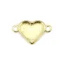 Distanziatore per cuore cabochon 9x10mm - Oro x 1pc