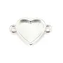 Spacer for heart cabochon 9x10mm - Silver 925 x 1pc