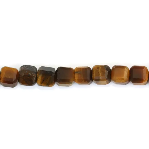 Faceted Tiger's Eye cube 2.5mm x 38cm