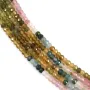 Tourmaline dégradé rondelle facetté 2x3mm x 39cm