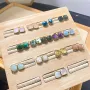 Amethyst square faceted cabochon 9mm x 1pc