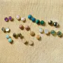 Cabochon Amazonite hexagone facetté 10mm x 1pc