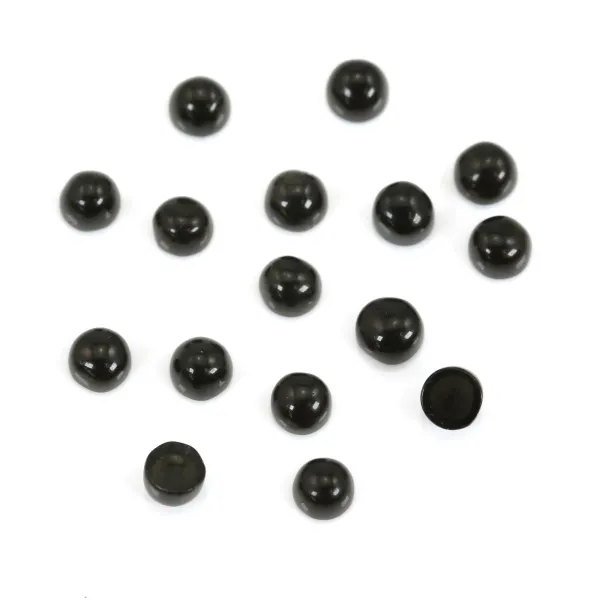 Round Obsidian Cabochon 3mm x 4pcs