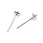 Ohrstecker für Semi Pierced Silber Rhodiniert 4mm x 4pcs