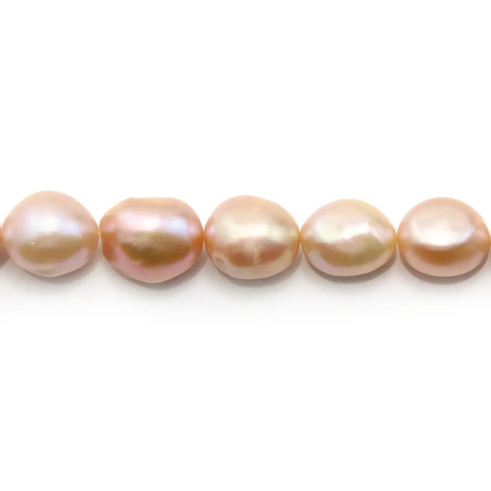 Perles de culture d'eau douce, multicolore, baroque,  8-9mm x 40cm