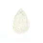 Nacre blanche ajourée en forme de goutte 22x32mm x 1pc