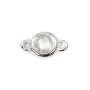 Intercalaire rond 4x7mm - oxyde de zirconium & Argent 925 rhodié x 2pc