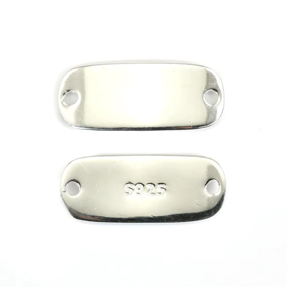 Barra rectangular grabable 7x16mm - Plata 925 x 1pc
