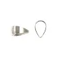 Argent 925 Rhodié Bélière 7X5mm x 2pcs 
