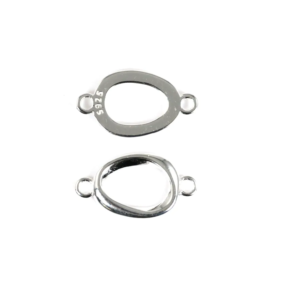 Intercalaire ovale stylisé 9x16mm - Argent 925 x 1pc