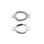 Intercalaire ovale stylisé 9x16mm - Argent 925 x 1pc