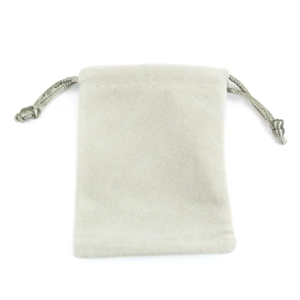 Pochette en velours gris, 7x9 cm x 1pc