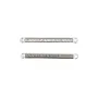 Inserção de barra de pavé 2x26mm - Óxido de zircónio e prata 925 banhada a ródio x 1pc