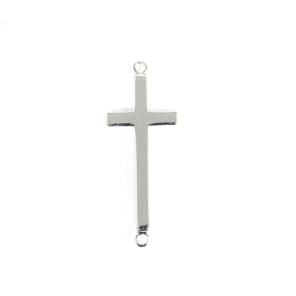 Cruz Espaçador 8x23mm - Prata 925 x 1pc