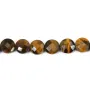 Oeil de tigre rond plat facetté 10mm x 39cm