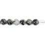 Quartz rutile noir 8mm x 40cm