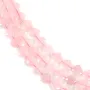Quartz rose trèfle facetté 10mm x 40cm