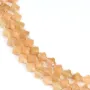 Aventurine orange trèfle facetté 10mm x 39cm
