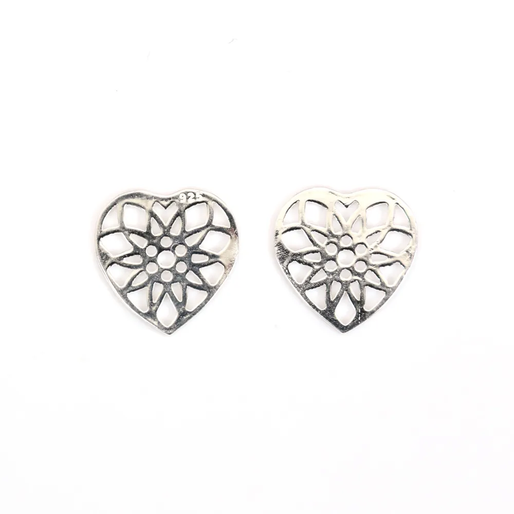 Filigree heart 11mm - Silver 925 x 1pc
