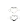Spacer openwork heart 6x10mm - Silver 925 x 1pc
