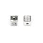 Bead Spacer cube 4mm - zirconium oxide & rhodium-plated 925 silver x 1pc