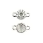 Conjunto de garras para Cabochão de 3mm - Óxido de Zircónio e Ródio 925 Prata x 1pc