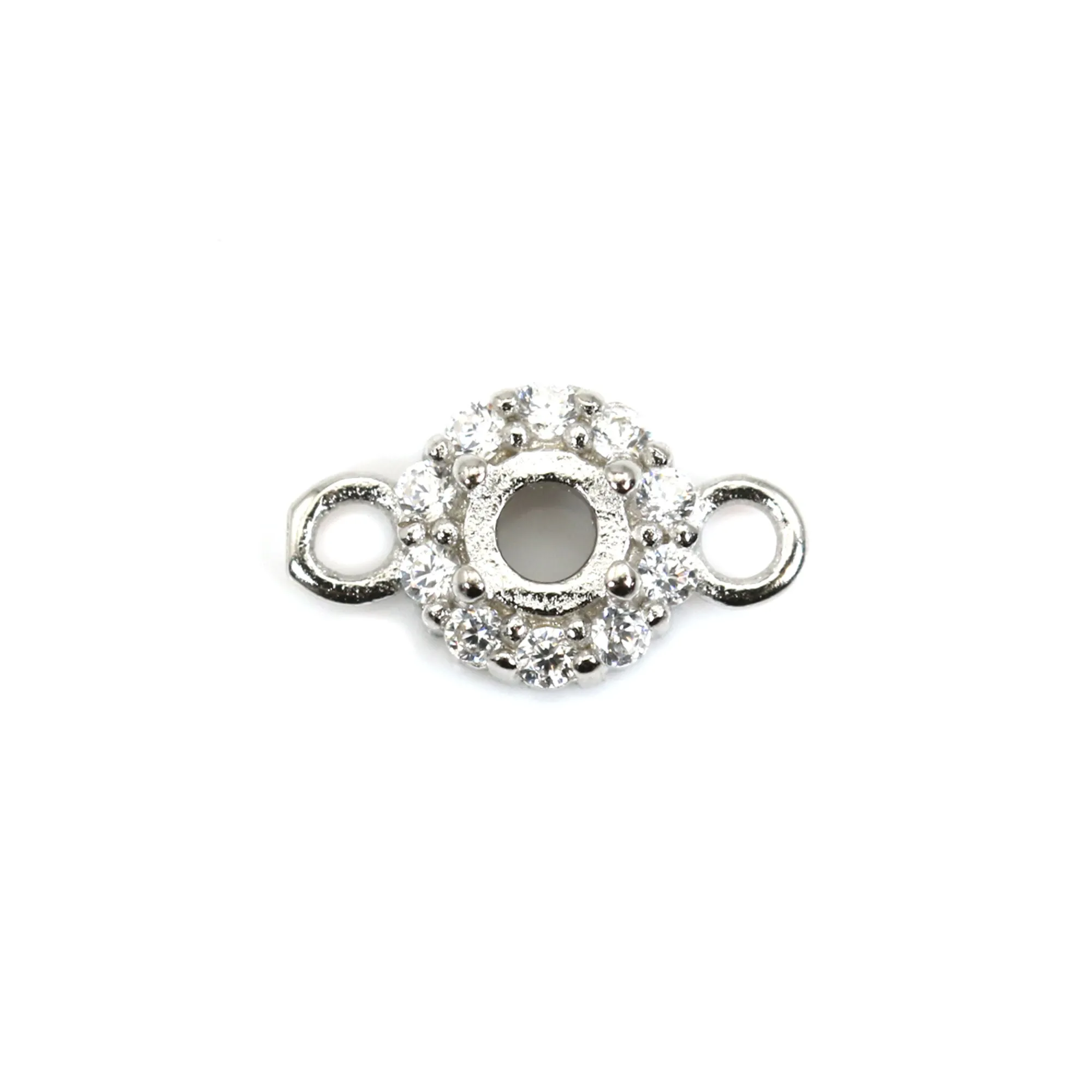20 Perles Intercalaires Strass Transparent Métal Argenté 6 Mm - Grade A - Neuf - LA BOUTIQUE DE KARINE