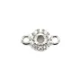 Conjunto de garras para Cabochão de 3mm - Óxido de Zircónio e Ródio 925 Prata x 1pc