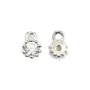 Mini breloque rond 2mm - oxyde de zirconium & Argent 925 rhodié x 1pc
