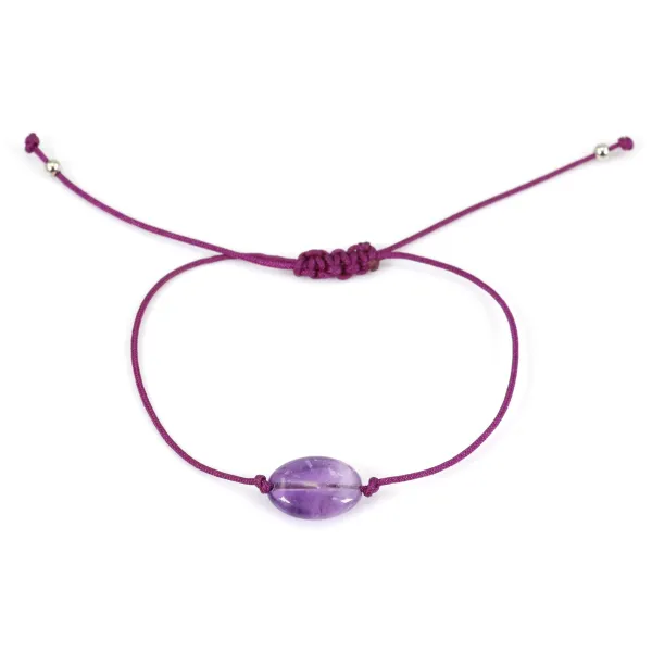 Bracelet cordon Amethyste