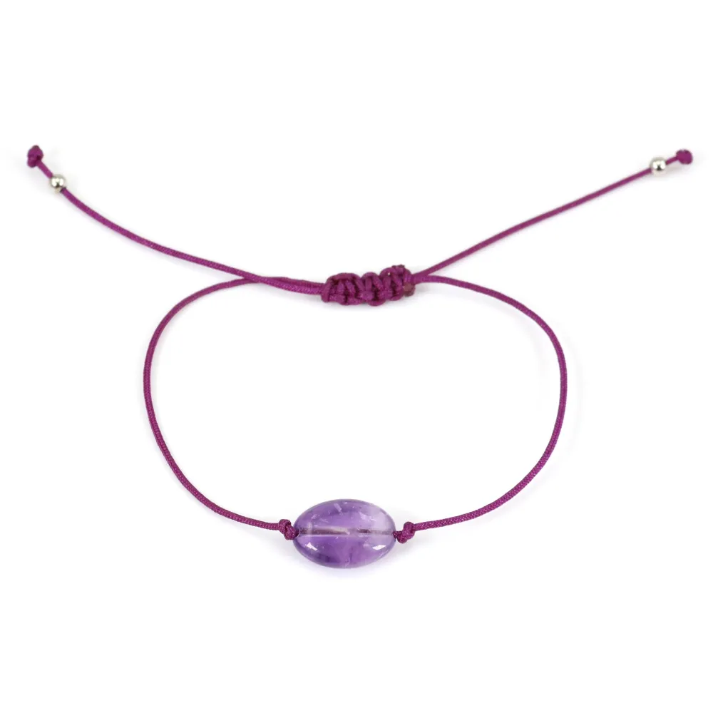 Bracelet cordon Amethyste
