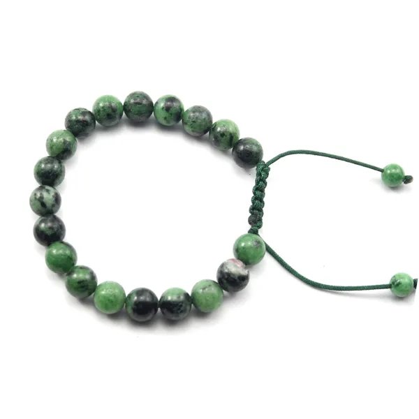 Bracelet Ruby zoisite boule rond 8mm 