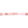 Opale rose en forme de cube facette 2mm x 40cm