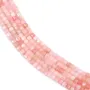 Opale rose en forme de cube facette 2mm x 40cm